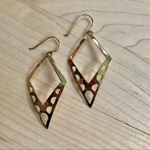 Noonday Arched Arrow 18k gold plated earrings
